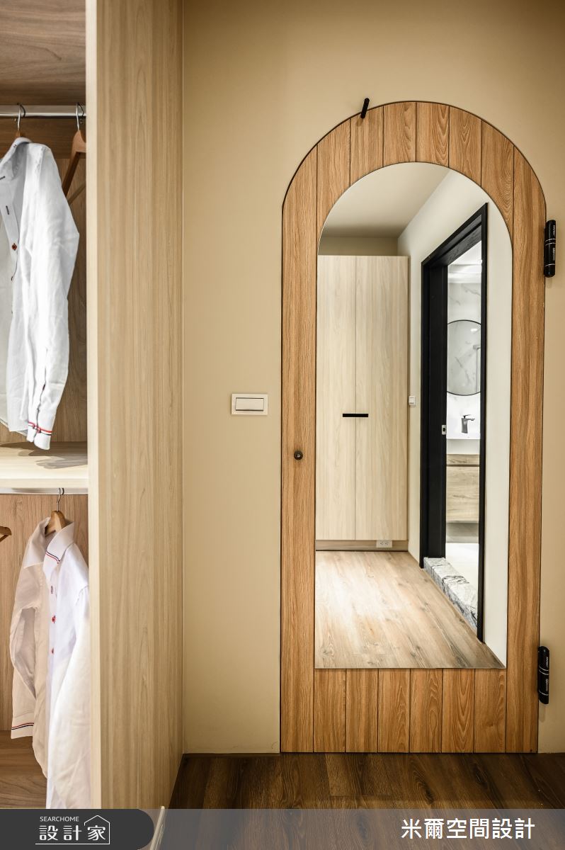 60坪新成屋(5年以下)＿奶茶風更衣間案例圖片＿米爾空間設計＿米爾_有你有我_苗栗竹南之35