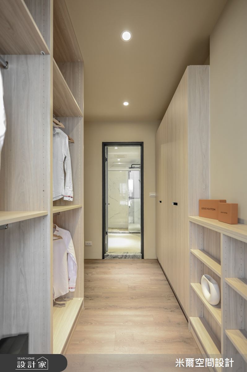60坪新成屋(5年以下)＿奶茶風更衣間案例圖片＿米爾空間設計＿米爾_有你有我_苗栗竹南之33