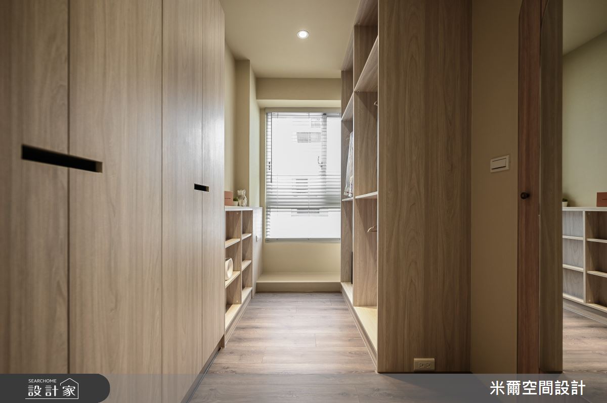 60坪新成屋(5年以下)＿奶茶風更衣間案例圖片＿米爾空間設計＿米爾_有你有我_苗栗竹南之32