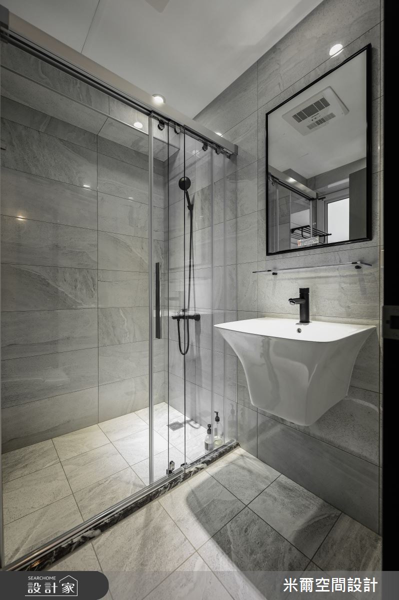 60坪新成屋(5年以下)＿奶茶風浴室案例圖片＿米爾空間設計＿米爾_有你有我_苗栗竹南之43