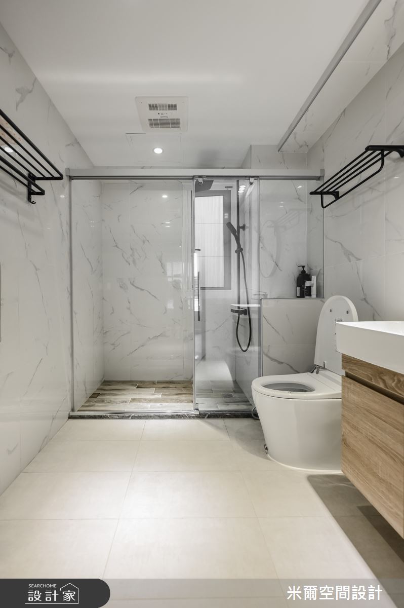 60坪新成屋(5年以下)＿奶茶風浴室案例圖片＿米爾空間設計＿米爾_有你有我_苗栗竹南之44