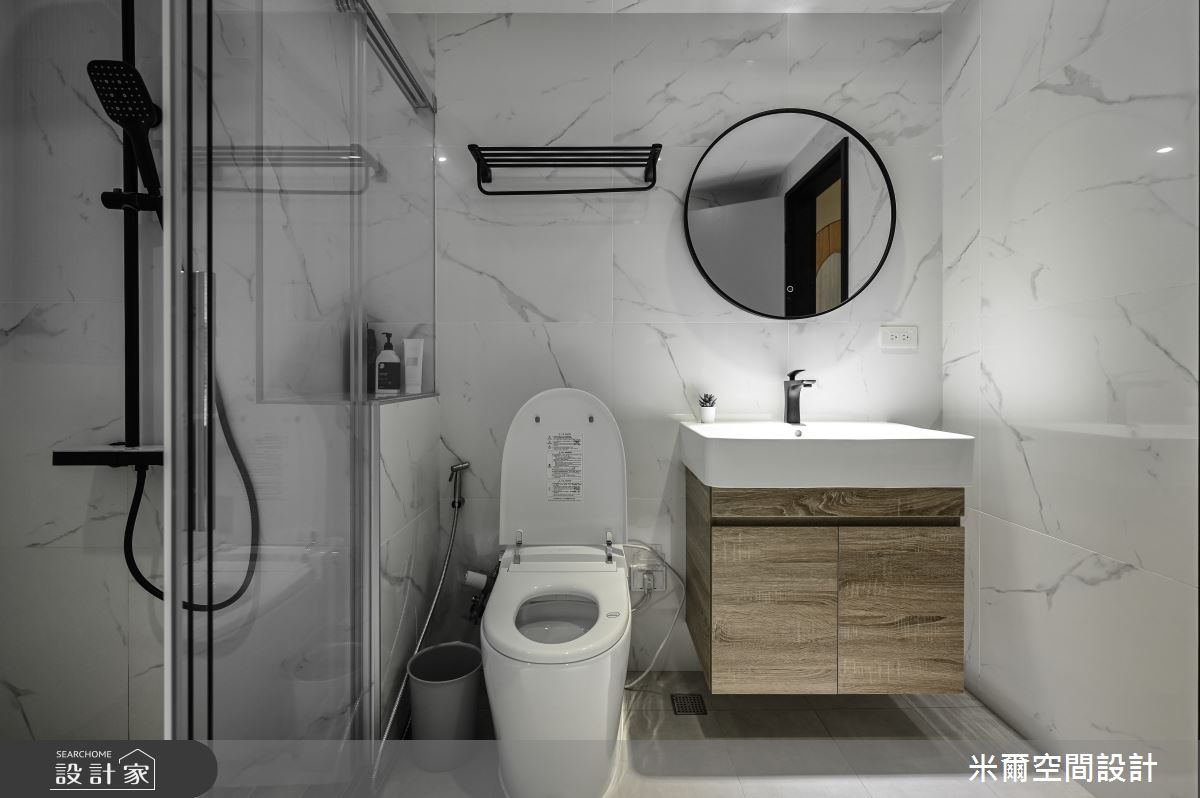 60坪新成屋(5年以下)＿奶茶風浴室案例圖片＿米爾空間設計＿米爾_有你有我_苗栗竹南之45