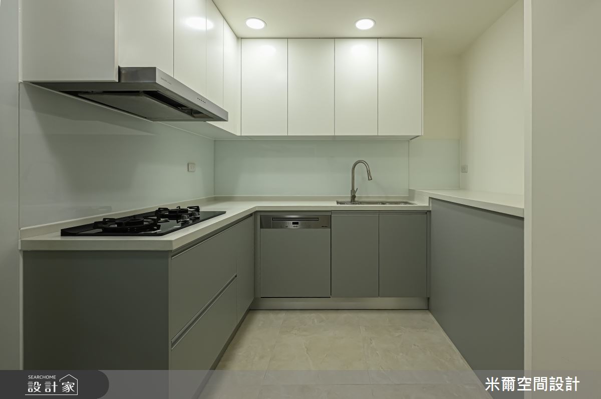 28坪新成屋(5年以下)＿現代北歐風廚房案例圖片＿米爾空間設計＿米爾_美禾社區_新竹市之7