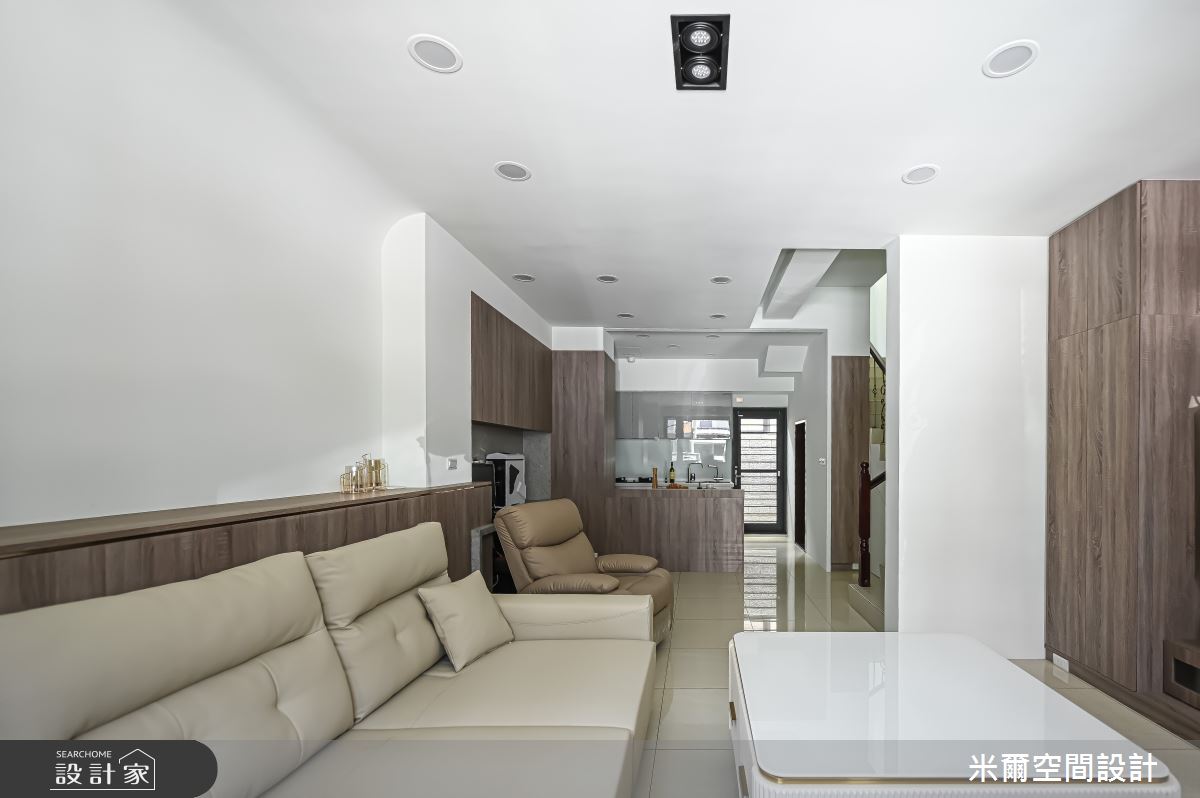 60坪新成屋(5年以下)＿北歐風客廳餐廳廚房中島案例圖片＿米爾空間設計＿米爾_新成屋透天宅_桃園觀音之16