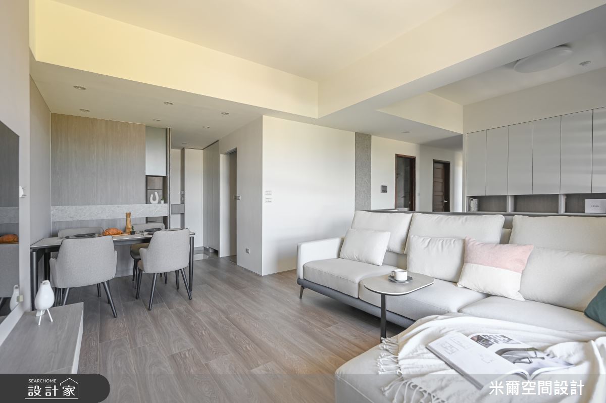 28坪中古屋(5~15年)＿現代北歐風客廳餐廳書房案例圖片＿米爾空間設計＿米爾_金鋐微美_新竹市之10