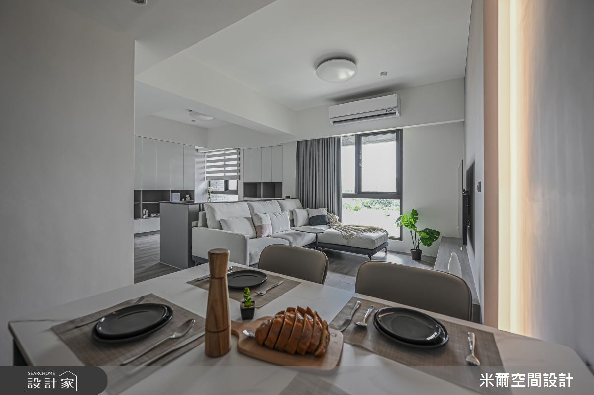 28坪中古屋(5~15年)＿現代北歐風客廳餐廳書房案例圖片＿米爾空間設計＿米爾_金鋐微美_新竹市之7