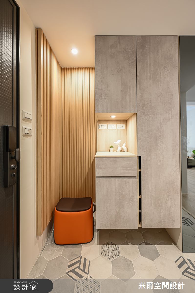 25坪新成屋(5年以下)＿北歐風玄關案例圖片＿米爾空間設計＿米爾_日光天晴_新竹竹北之1