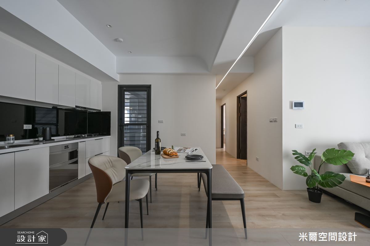 25坪新成屋(5年以下)＿北歐風餐廳廚房案例圖片＿米爾空間設計＿米爾_日光天晴_新竹竹北之8
