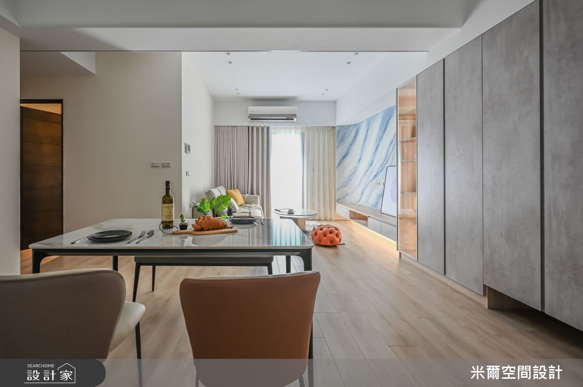 25坪新成屋(5年以下)＿北歐風客廳餐廳案例圖片＿米爾空間設計＿米爾_日光天晴_新竹竹北之10