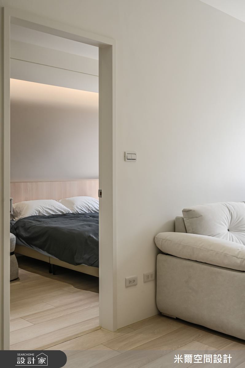 26坪新成屋(5年以下)＿現代北歐風客廳臥室案例圖片＿米爾空間設計＿米爾_華興悅_新竹竹北之26