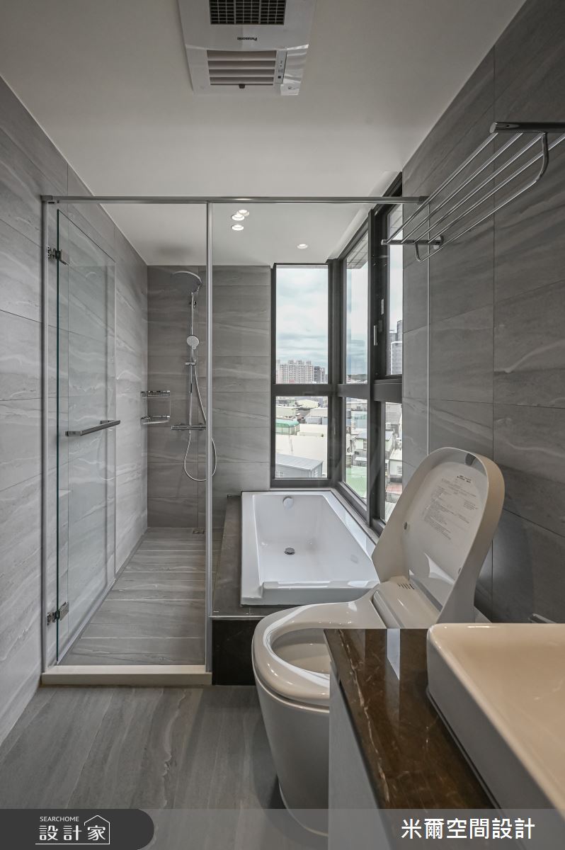 25坪新成屋(5年以下)＿奶油風浴室案例圖片＿米爾空間設計＿米爾_春福賦格_新竹香山之18
