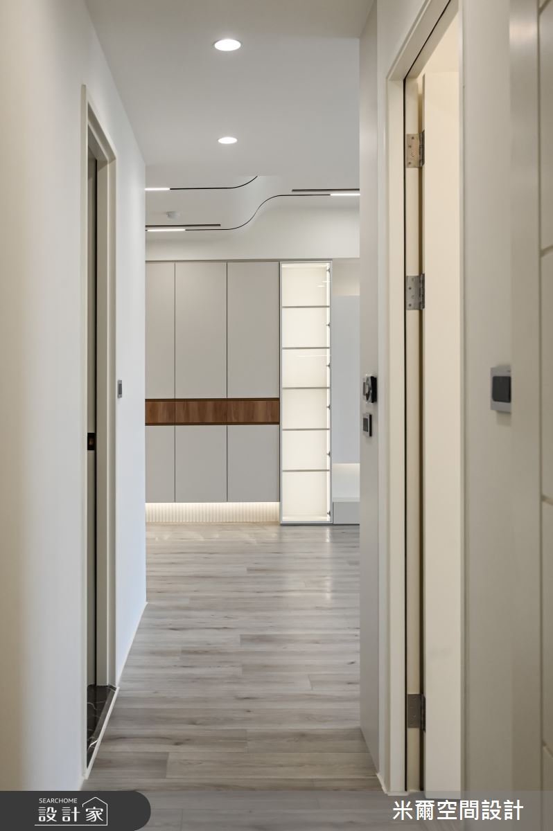 25坪新成屋(5年以下)＿奶油風走廊案例圖片＿米爾空間設計＿米爾_春福賦格_新竹香山之10