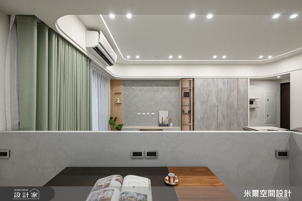 30坪新成屋(5年以下)＿美式風客廳書房案例圖片＿米爾空間設計＿米爾_雙橡園_新竹香山之15