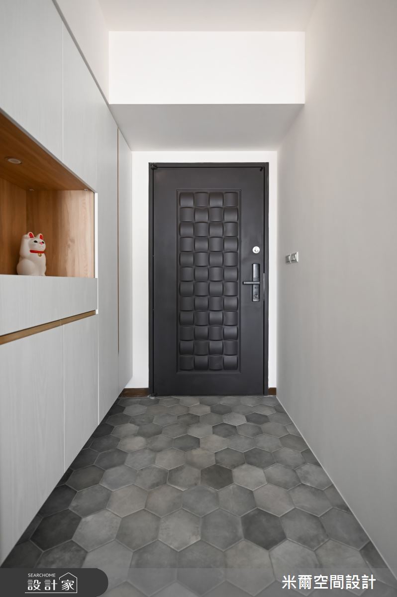 25坪新成屋(5年以下)＿美式風玄關案例圖片＿米爾空間設計＿米爾_竹北櫻花聚_新竹竹北之2