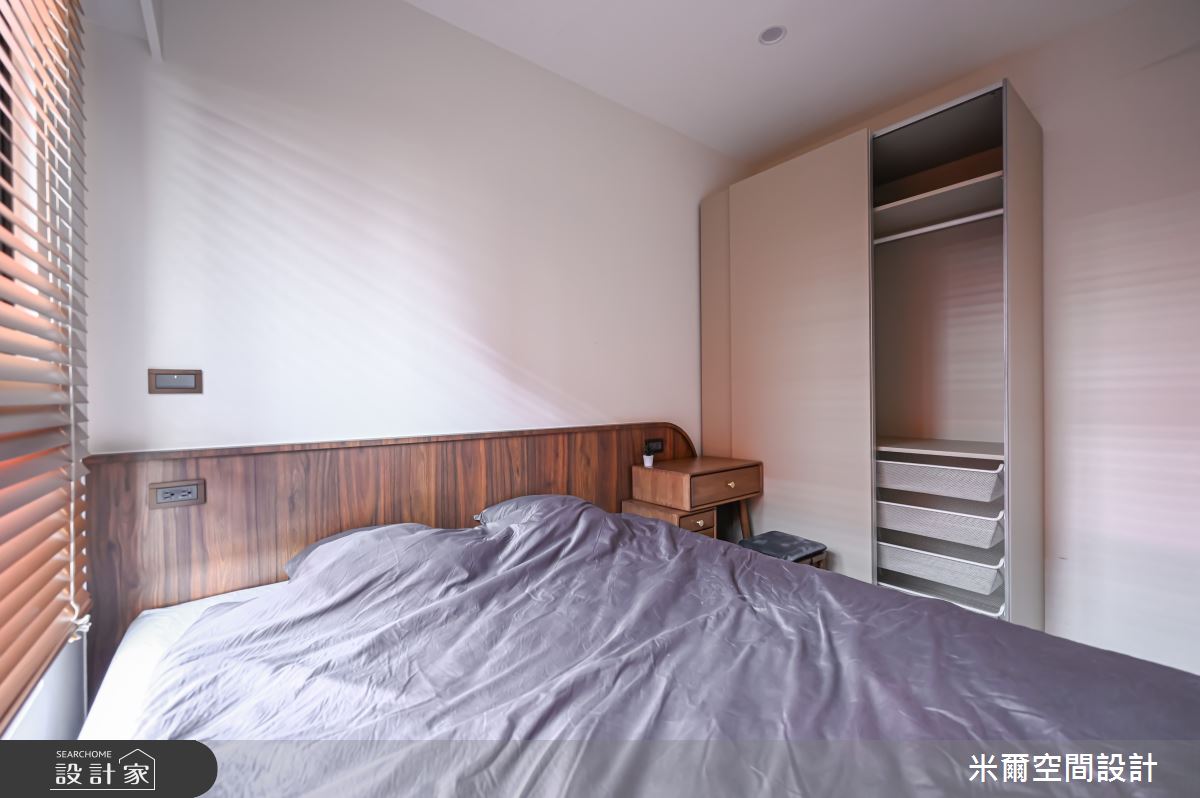 18坪新成屋(5年以下)＿奶茶風臥室案例圖片＿米爾空間設計＿米爾_新竹悅佳川青_新竹北區之19
