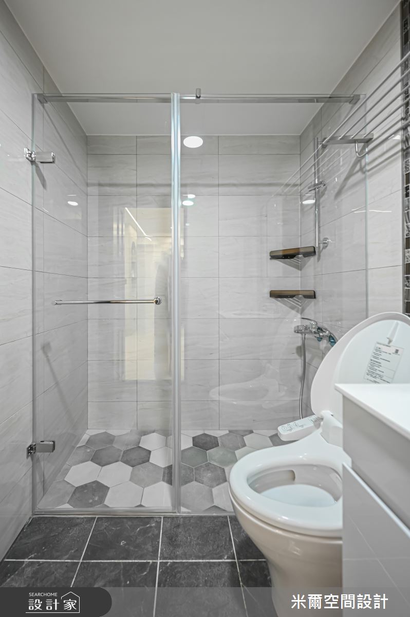 18坪新成屋(5年以下)＿奶茶風浴室案例圖片＿米爾空間設計＿米爾_新竹悅佳川青_新竹北區之23