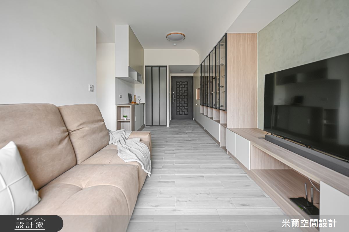 25坪新成屋(5年以下)＿混搭風玄關客廳案例圖片＿米爾空間設計＿米爾_竹北櫻花聚_新竹竹北_混搭風之4