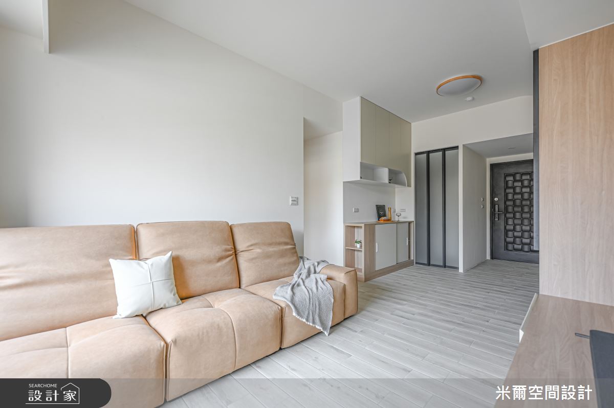 25坪新成屋(5年以下)＿混搭風玄關客廳案例圖片＿米爾空間設計＿米爾_竹北櫻花聚_新竹竹北_混搭風之5