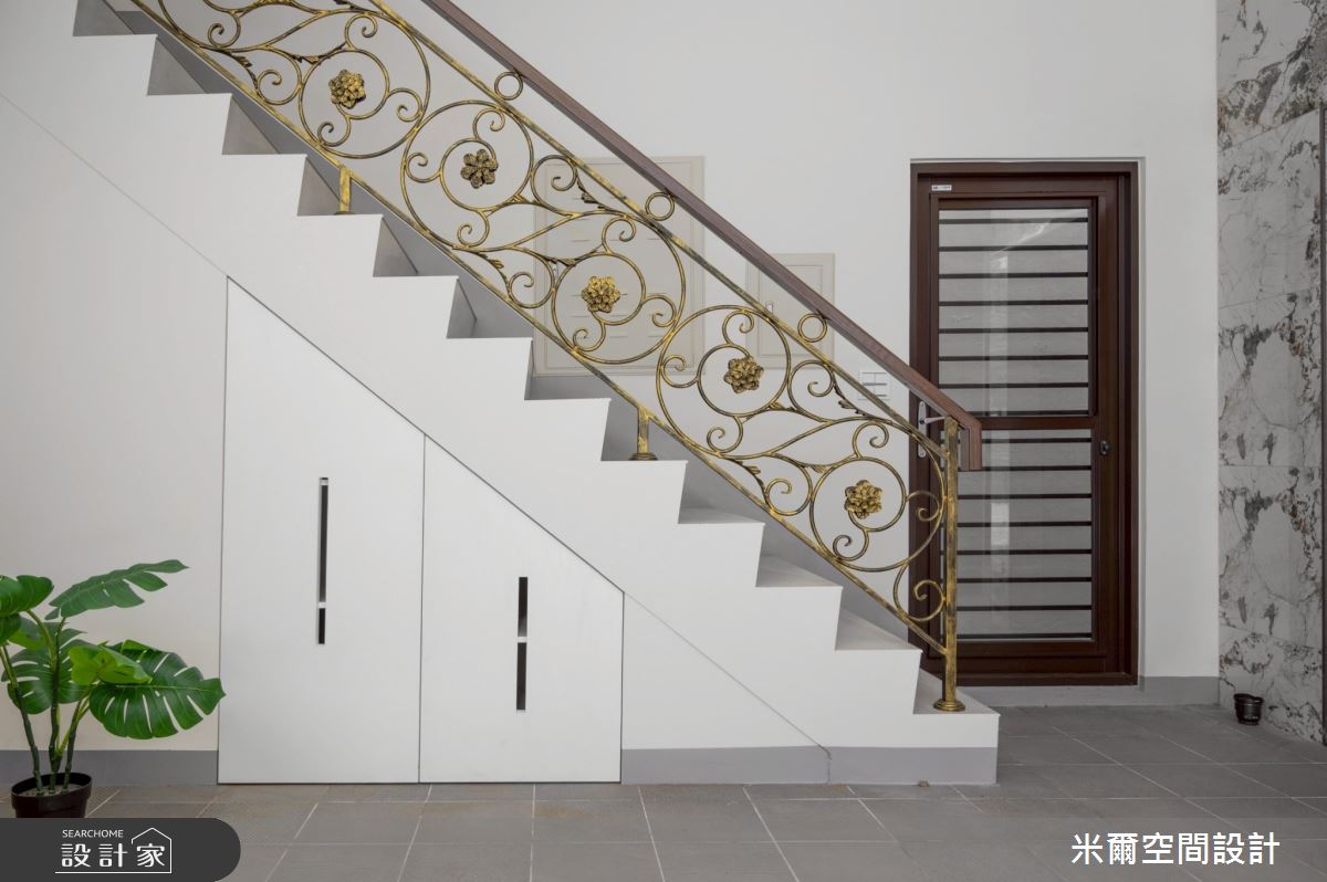 80坪新成屋(5年以下)＿現代風玄關樓梯案例圖片＿米爾空間設計＿米爾_傑出-臻藏2_新竹竹北之5