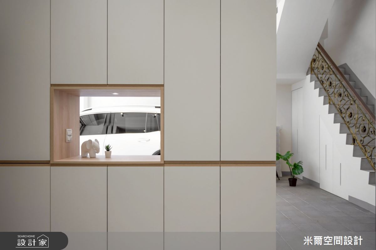 80坪新成屋(5年以下)＿現代風玄關樓梯案例圖片＿米爾空間設計＿米爾_傑出-臻藏2_新竹竹北之3