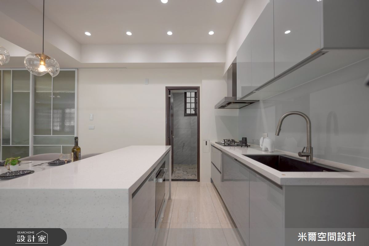 80坪新成屋(5年以下)＿現代風廚房中島案例圖片＿米爾空間設計＿米爾_傑出-臻藏2_新竹竹北之18
