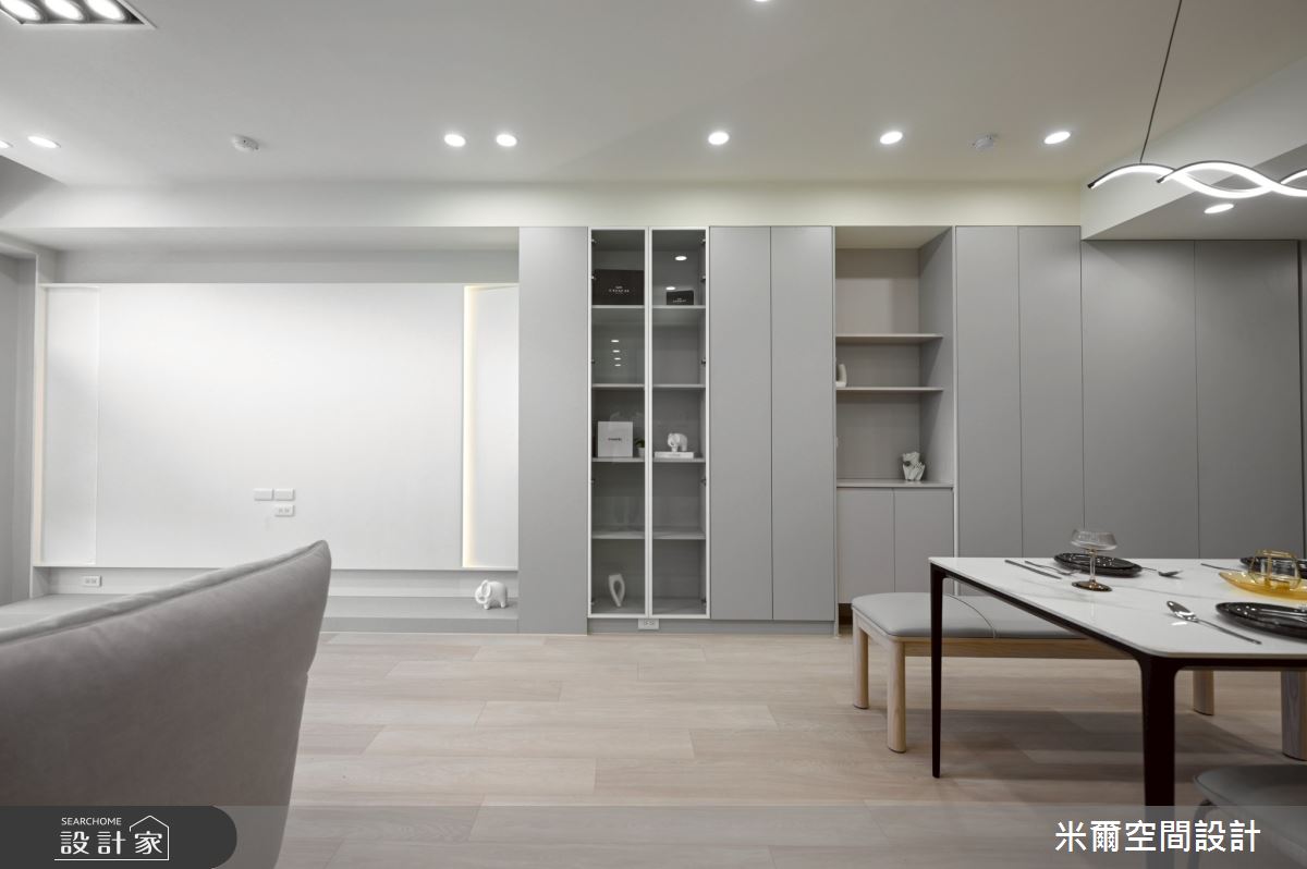 28坪新成屋(5年以下)＿現代風客廳餐廳案例圖片＿米爾空間設計＿米爾_學府首席_新竹市之5