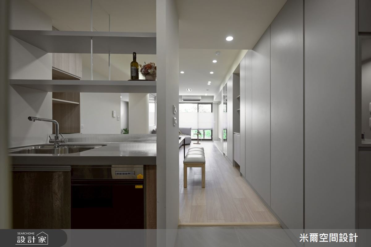 28坪新成屋(5年以下)＿現代風玄關中島案例圖片＿米爾空間設計＿米爾_學府首席_新竹市之1