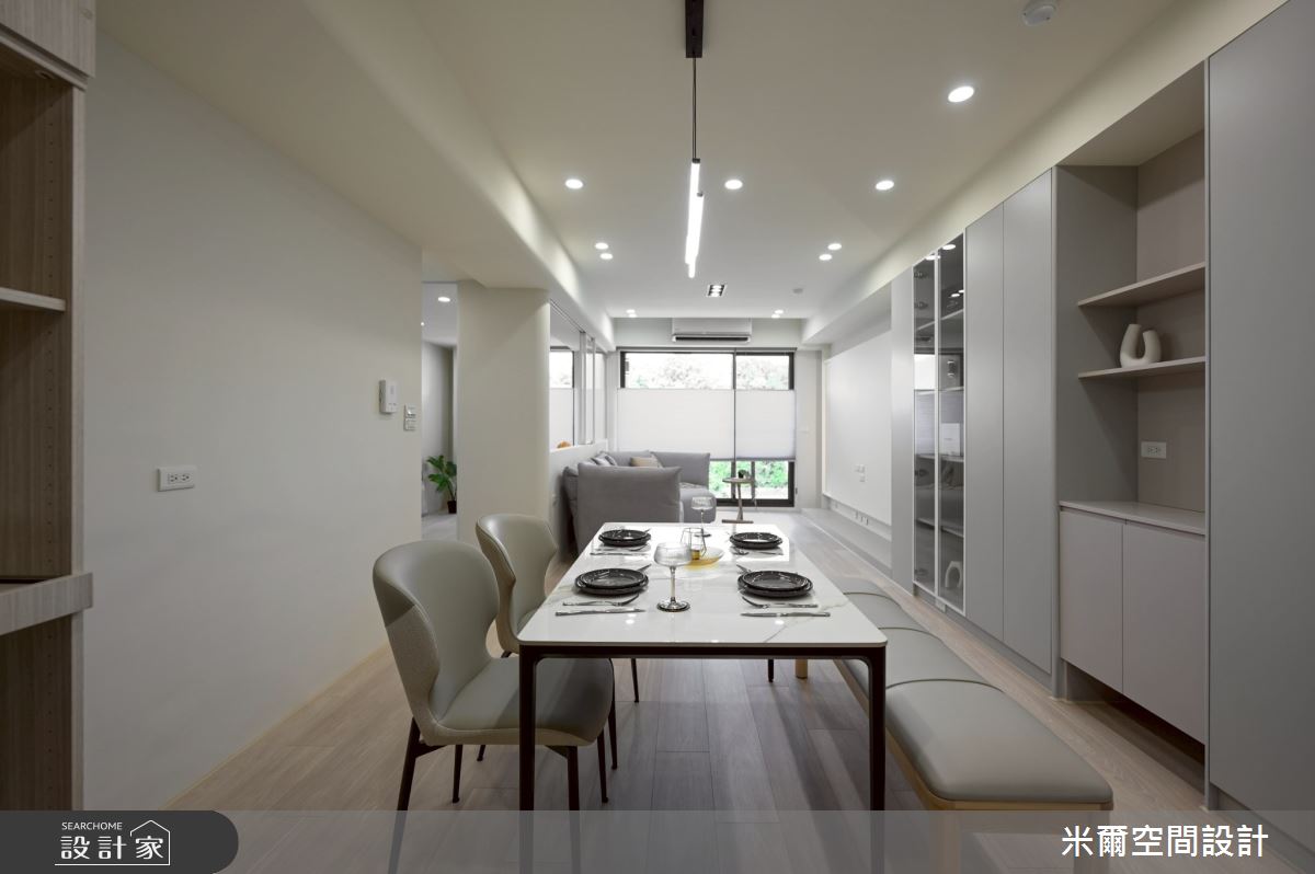 28坪新成屋(5年以下)＿現代風客廳餐廳案例圖片＿米爾空間設計＿米爾_學府首席_新竹市之18