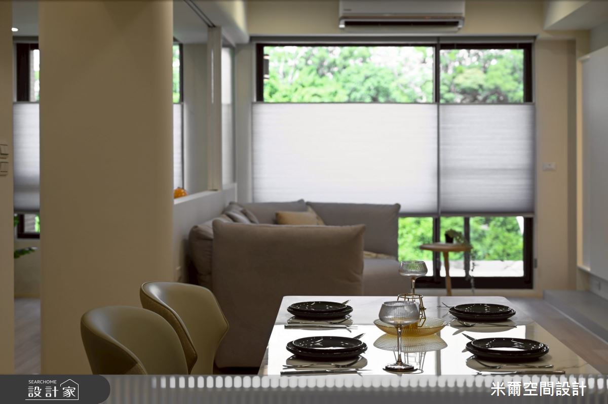 28坪新成屋(5年以下)＿現代風客廳餐廳案例圖片＿米爾空間設計＿米爾_學府首席_新竹市之12