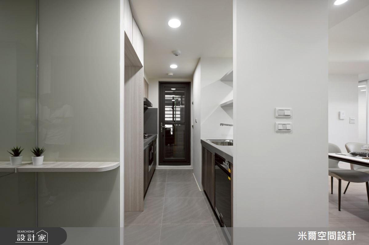28坪新成屋(5年以下)＿現代風廚房中島案例圖片＿米爾空間設計＿米爾_學府首席_新竹市之23
