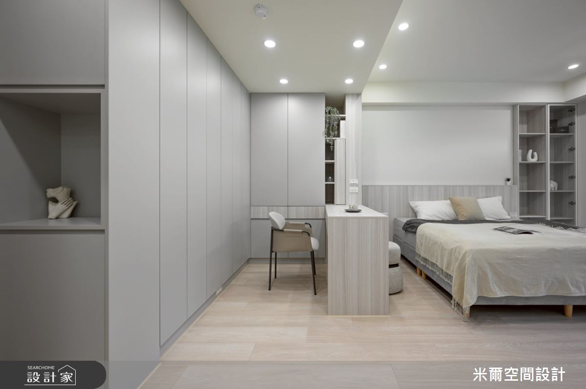 28坪新成屋(5年以下)＿現代風臥室案例圖片＿米爾空間設計＿米爾_學府首席_新竹市之36
