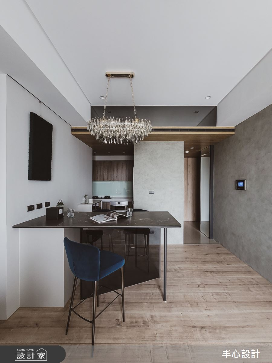 34坪新成屋(5年以下)＿現代風餐廳吧檯中島案例圖片＿丰心設計＿丰心_中山寓所之5