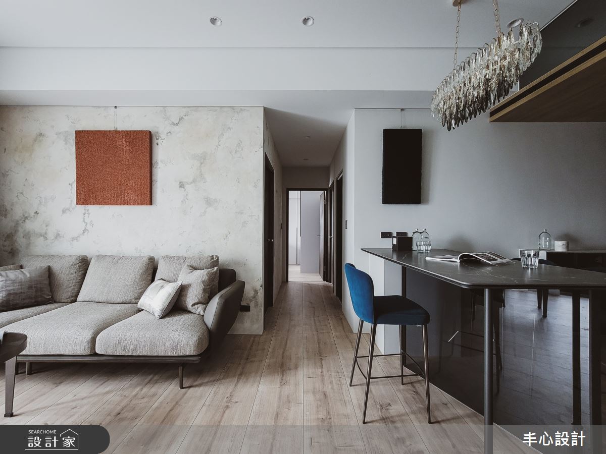 34坪新成屋(5年以下)＿現代風客廳餐廳吧檯中島案例圖片＿丰心設計＿丰心_中山寓所之11