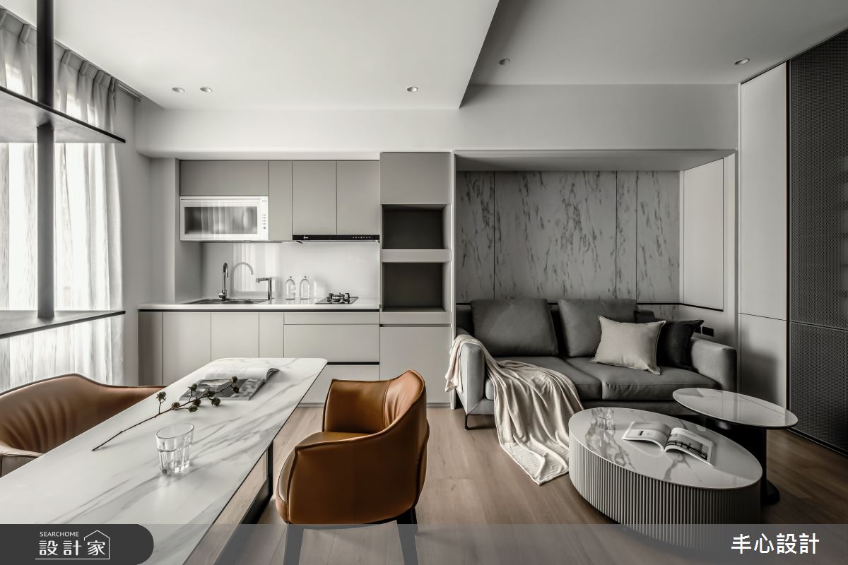 11坪中古屋(5~15年)＿現代風客廳餐廳廚房案例圖片＿丰心設計＿丰心_THE ONE之7