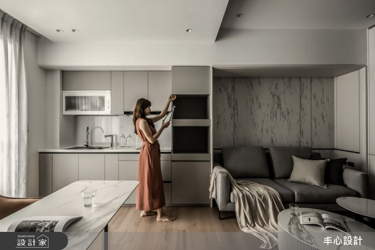 11坪中古屋(5~15年)＿現代風客廳餐廳廚房案例圖片＿丰心設計＿丰心_THE ONE之9