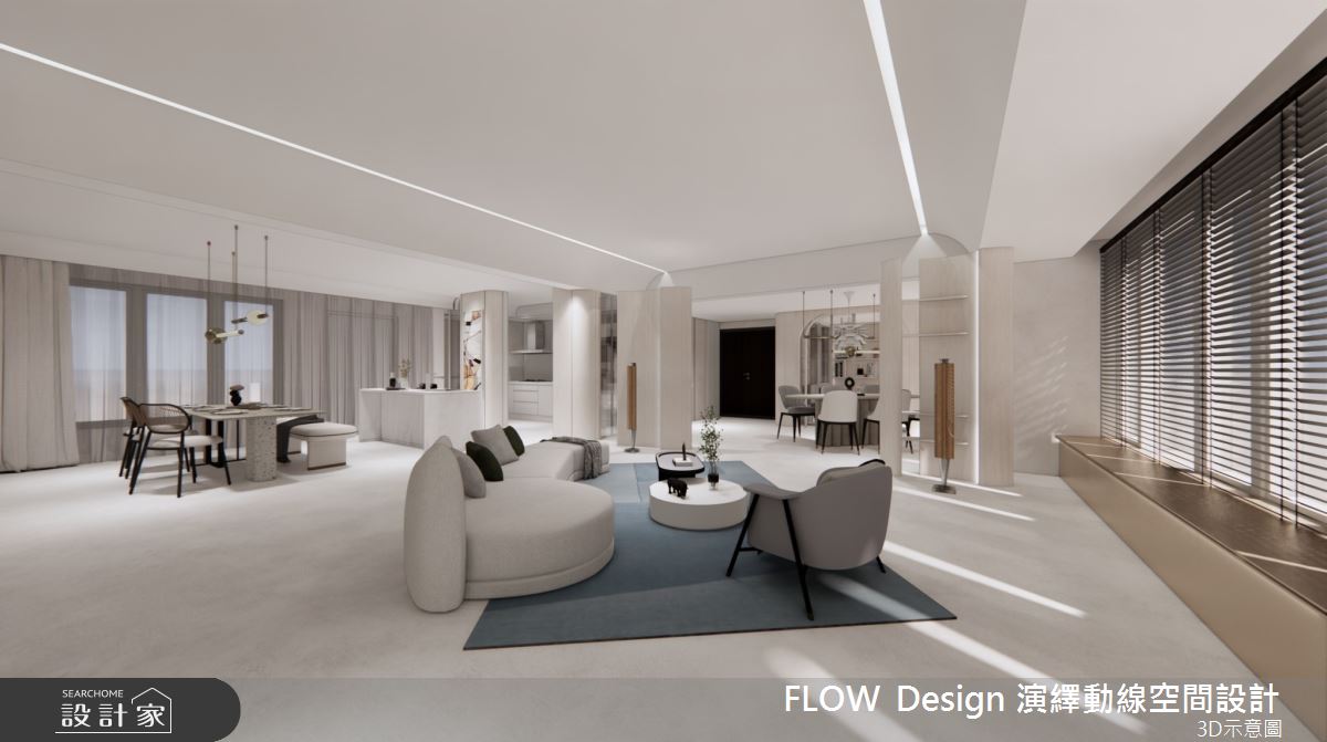 75坪新成屋(5年以下)＿簡約風客廳案例圖片＿演繹動線設計公司＿演繹動線_18之5