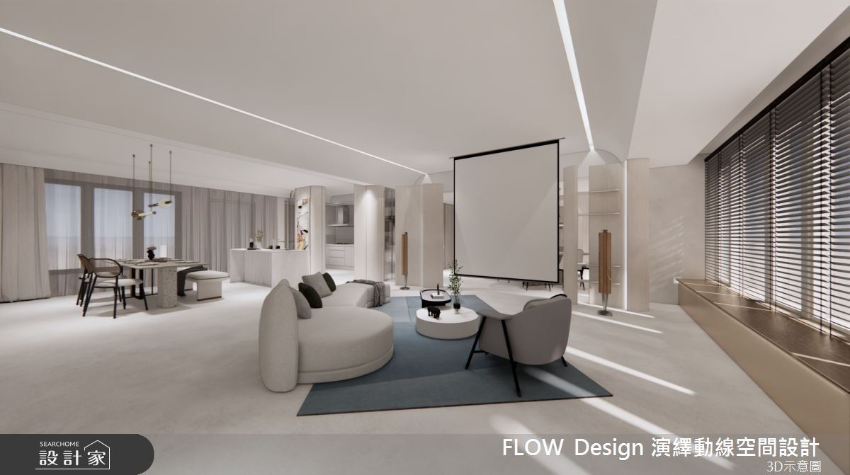 75坪新成屋(5年以下)＿簡約風客廳案例圖片＿演繹動線設計公司＿演繹動線_18之6