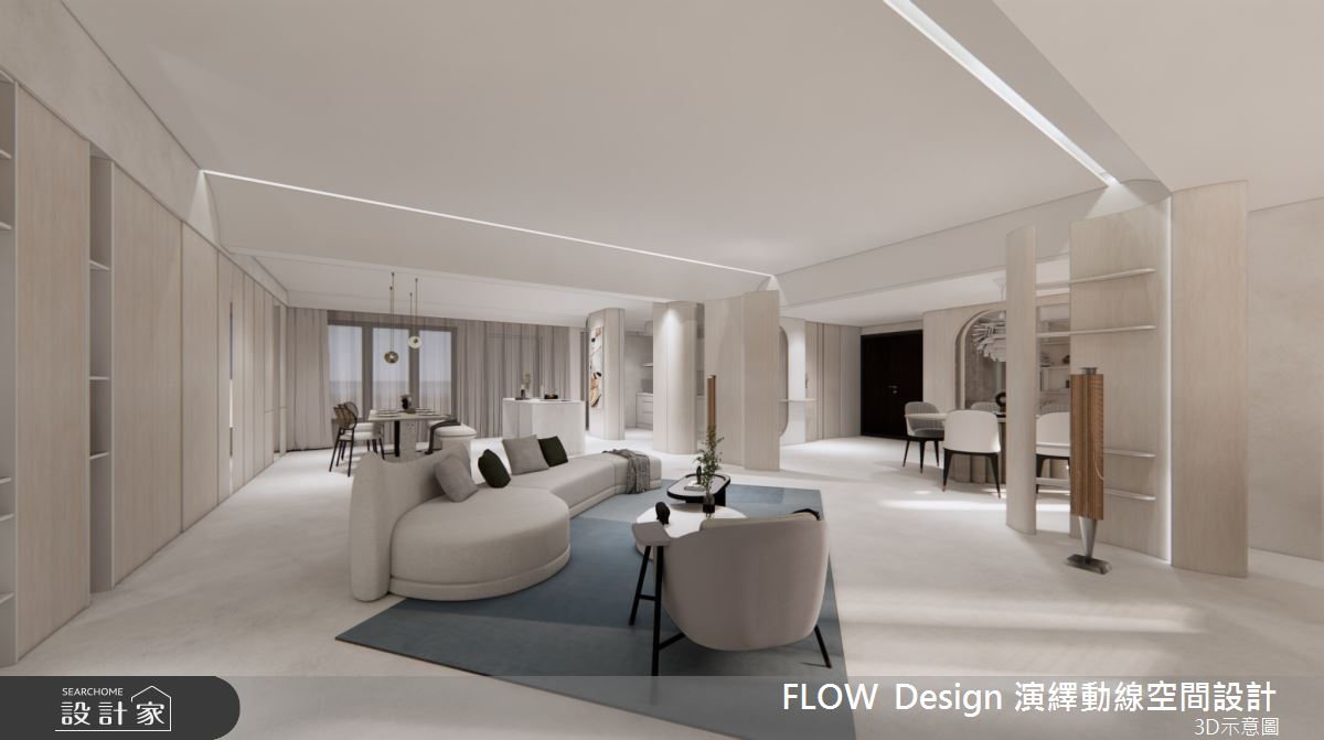 75坪新成屋(5年以下)＿簡約風客廳案例圖片＿演繹動線設計公司＿演繹動線_18之4