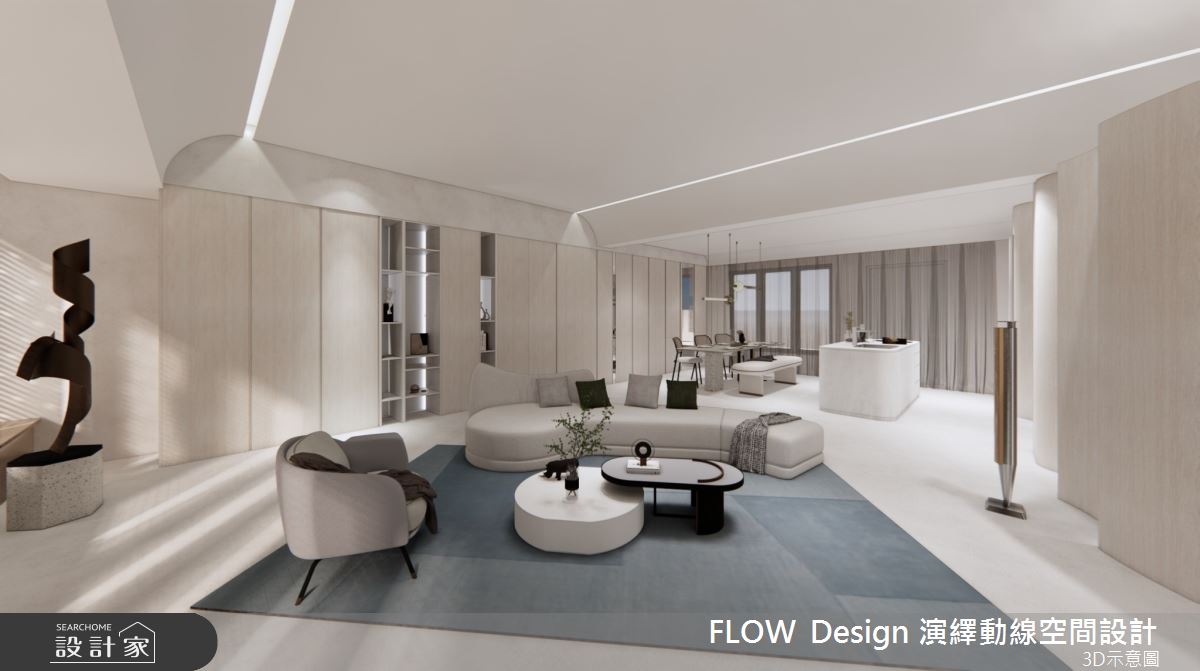 75坪新成屋(5年以下)＿簡約風客廳案例圖片＿演繹動線設計公司＿演繹動線_18之7