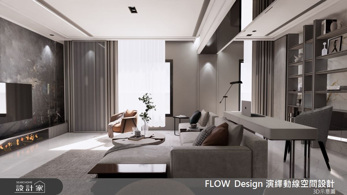 40坪中古屋(5~15年)＿美式風客廳案例圖片＿演繹動線設計公司＿演繹動線_21之3