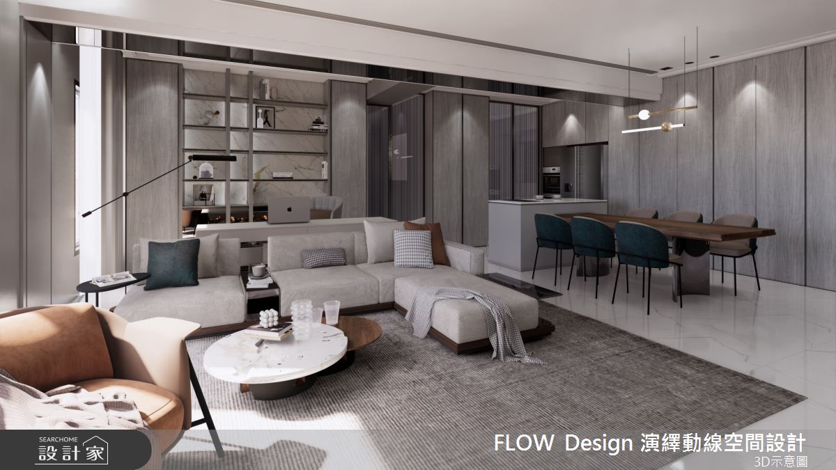 40坪中古屋(5~15年)＿美式風客廳案例圖片＿演繹動線設計公司＿演繹動線_21之6