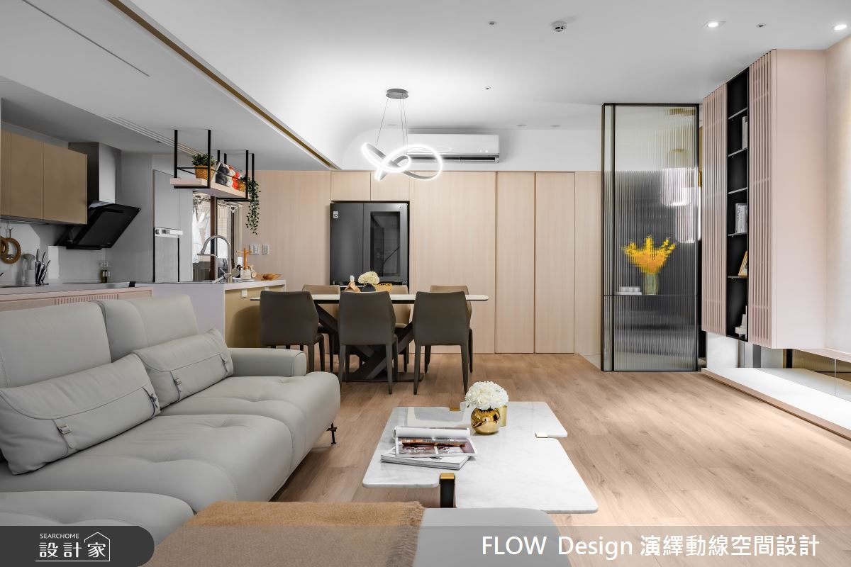 39坪中古屋(5~15年)＿現代風玄關客廳餐廳廚房案例圖片＿演繹動線設計公司＿演繹動線_24之6