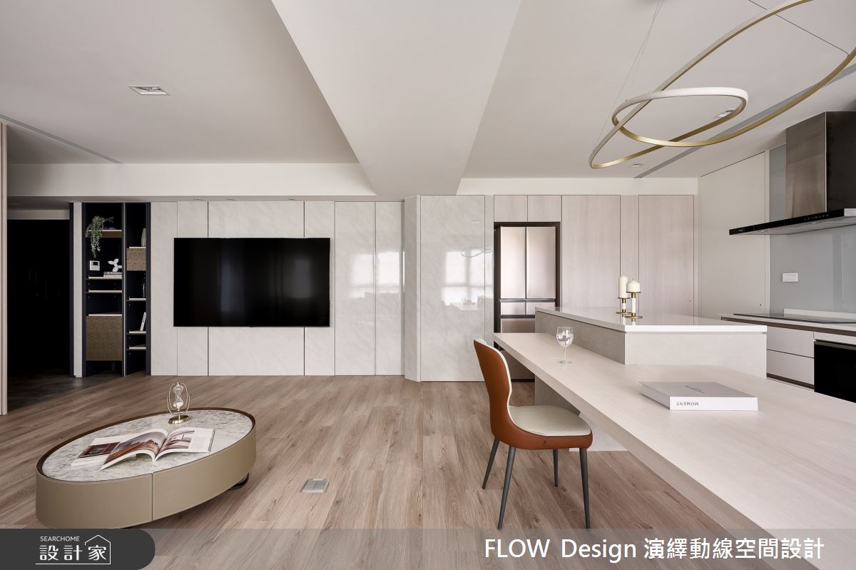 32坪新成屋(5年以下)＿現代風客廳餐廳廚房中島案例圖片＿演繹動線設計公司＿演繹動線_26之3