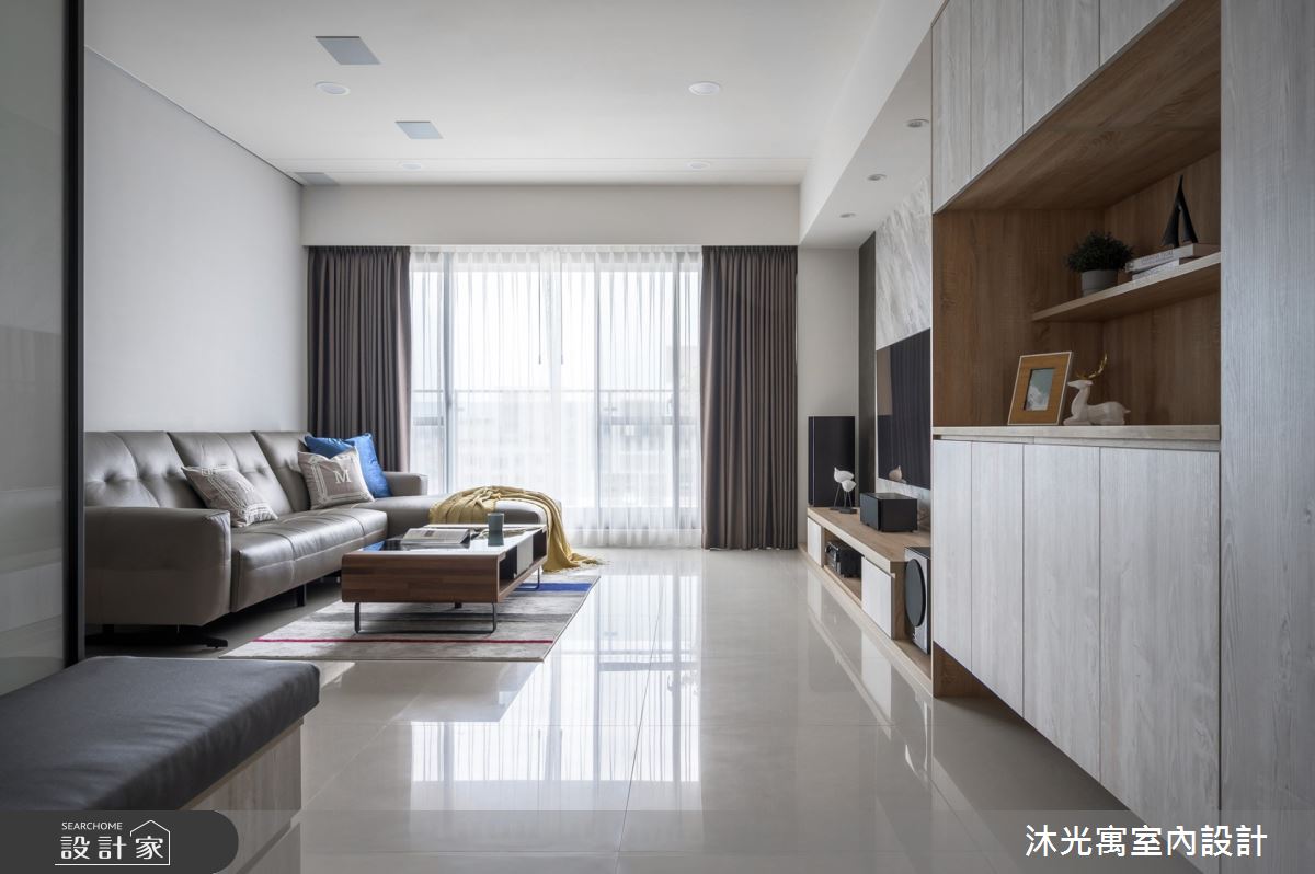 35坪新成屋(5年以下)＿現代風客廳案例圖片＿沐光寓室內設計＿沐光寓_01之2