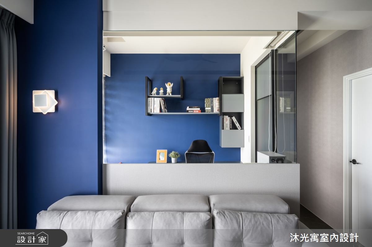 18坪新成屋(5年以下)＿現代風客廳書房工作區案例圖片＿沐光寓室內設計＿沐光寓_06之14