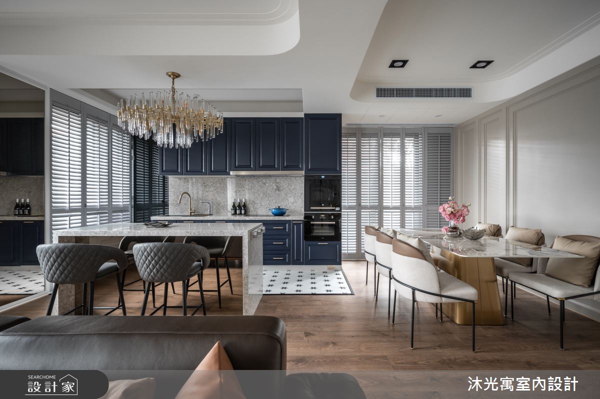 46坪新成屋(5年以下)＿混搭風餐廳廚房中島案例圖片＿沐光寓室內設計＿沐光寓_09之19