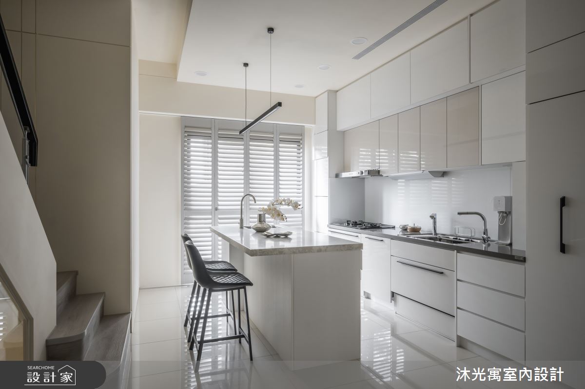 72坪新成屋(5年以下)＿現代風餐廳廚房中島案例圖片＿沐光寓室內設計＿沐光寓_10之12