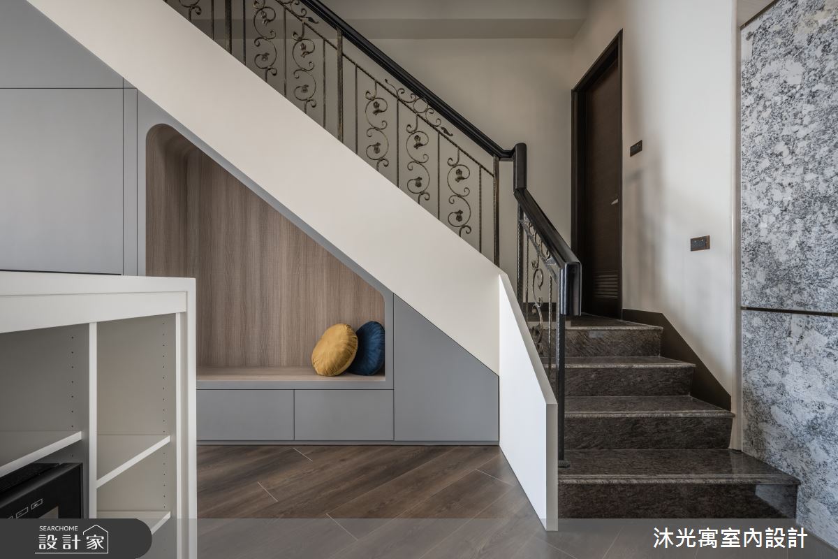 85坪新成屋(5年以下)＿現代風樓梯案例圖片＿沐光寓室內設計＿沐光寓_13之17