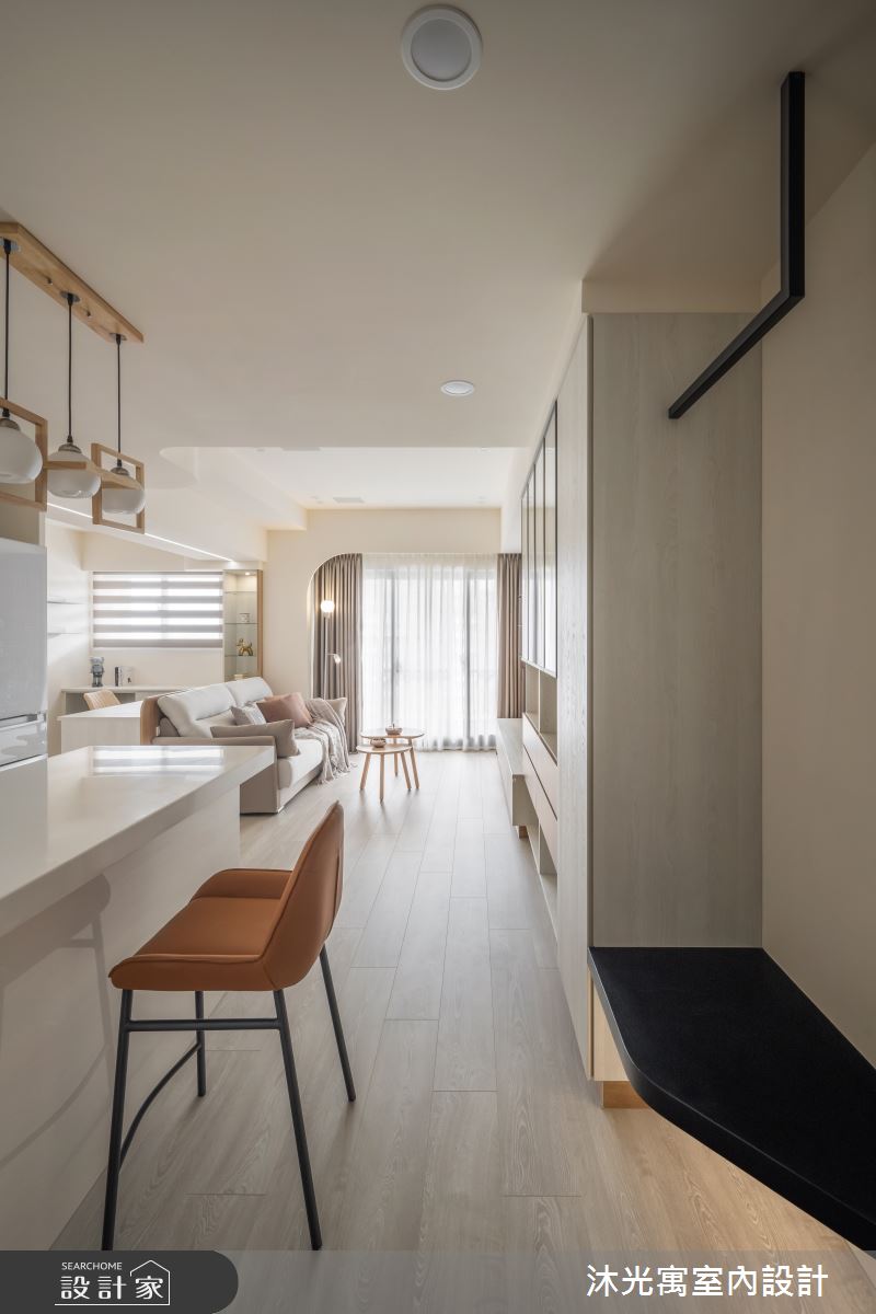 23坪新成屋(5年以下)＿混搭風玄關客廳餐廳吧檯中島案例圖片＿沐光寓室內設計＿沐光寓_14之1