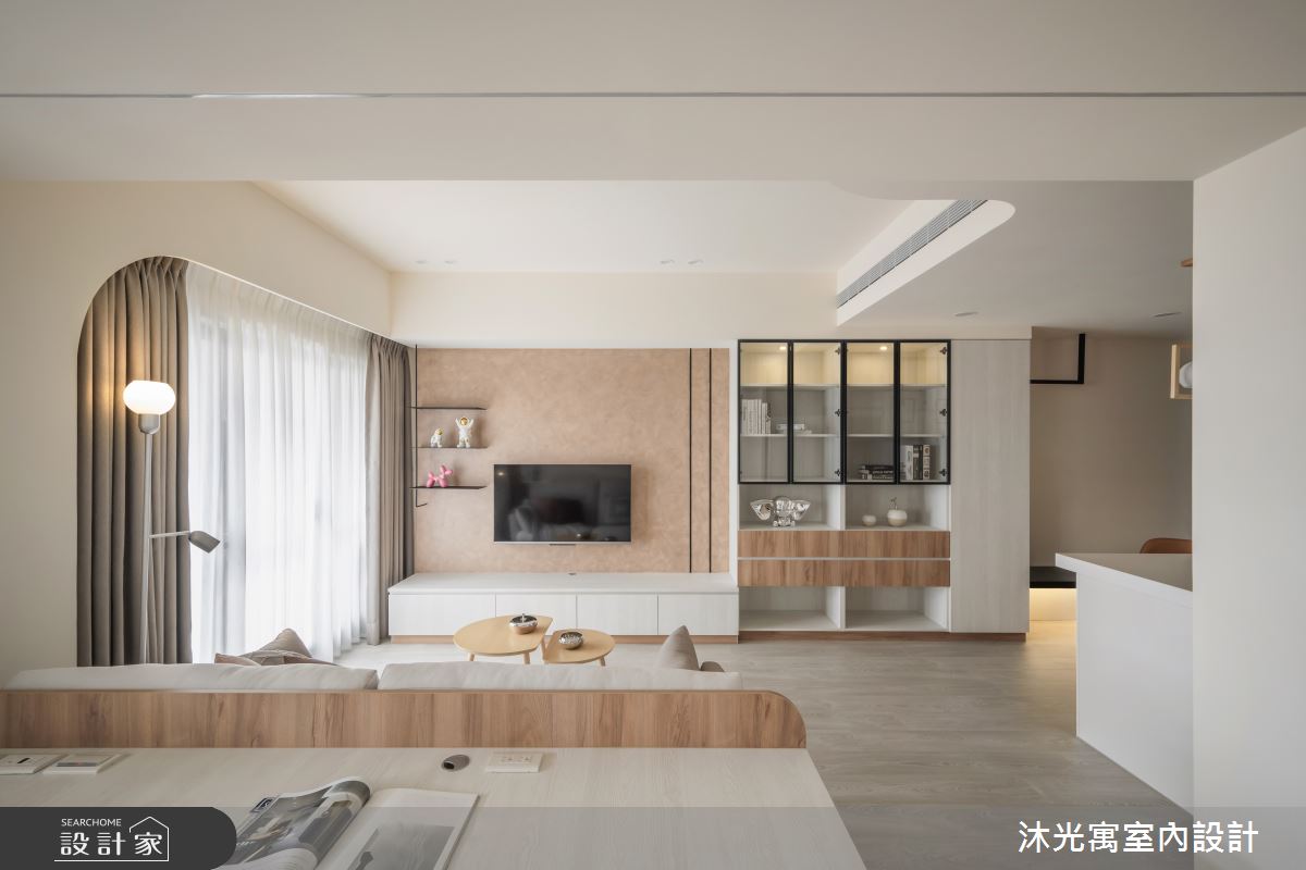 23坪新成屋(5年以下)＿混搭風客廳餐廳吧檯書房中島案例圖片＿沐光寓室內設計＿沐光寓_14之7